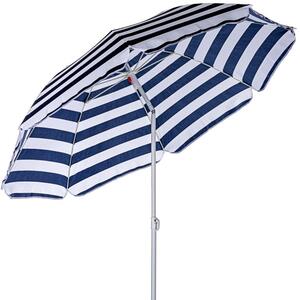STILISTA Parasol plażowy, 160 cm, niebiesko-biały