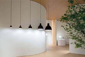 Louis Poulsen Lampa wisząca Toldbod 400, możliwość ściemniania, biały / opal, salon / jadalnia, aluminium, design