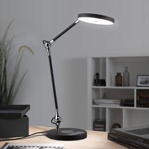 Paulmann Lampa biurkowa LED Numis, możliwość ściemniania, czarny, biuro, aluminium, nowoczesny
