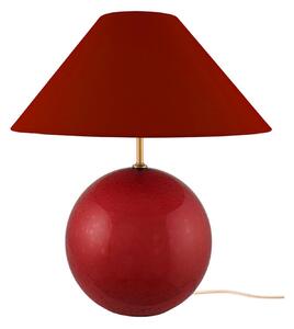 Globen Lighting Lampa stołowa IRIS, czerwony, salon / jadalnia, tkanina / materiał / jedwab, vintage