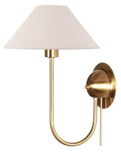 Globen Lighting Kinkiet IRIS, kremowy, wysokość 32 cm IRIS, kremowy / amber, salon / jadalnia, tkanina / materiał / jedwab, vintage