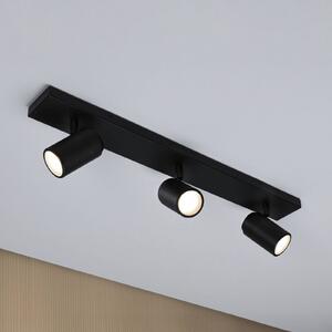 Paulmann Reflektor sufitowy Zyli czarny długość 60 cm 2-punktowa IP44 Zyli, możliwość ściemniania, czarny, łazienka, metal, nowoczesny