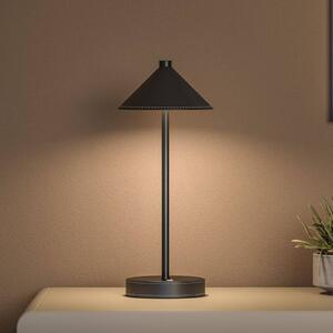 Paulmann Lampa stołowa LED Pellini, możliwość ściemniania, czarny, salon / jadalnia, metal, nowoczesny