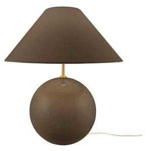 Globen Lighting Lampa stołowa IRIS, brązowy / rdzawy, salon / jadalnia, tkanina / materiał / jedwab, vintage