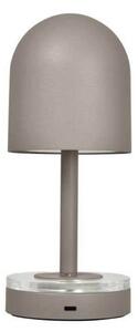 AYTM Lampa akumulatorowa Luceo, taupe, metal, 24 cm, ściemniany, IP44 możliwość ściemniania, aluminiowy / szary / cynkowy, salon / jadalnia, metal, nowoczesny