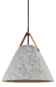 DFTP by Nordlux Lampa wisząca designerska Strap, możliwość ściemniania, aluminiowy / szary / cynkowy, salon / jadalnia, tkanina / materiał / jedwab, skandynawski