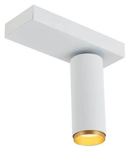 LOOM DESIGN Reflektor sufitowy LED X-Beam, 1-punktowa, biały możliwość ściemniania, biały / opal, salon / jadalnia, aluminium, nowoczesny