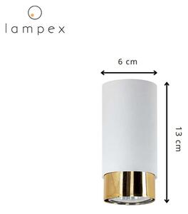 Glori lampa sufitowa 1-punktowa biała/złota LPX0091/1P BIA