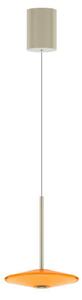 LOOM DESIGN lampa wisząca LED Solene, pomarańczowa, szkło, Ø 20 cm, możliwość ściemniania, żółty / pomarańczowy, salon / jadalnia, szkło, nowoczesny