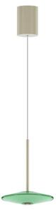 LOOM DESIGN lampa wisząca LED Solene, zielona, szkło, Ø 20 cm, możliwość ściemniania, zielony, salon / jadalnia, szkło, nowoczesny
