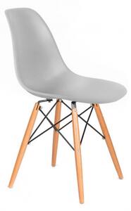 Krzesło MILANO jasno szare nogi bukowe skandynawskie inspirowane