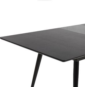 Rozkładany stół do jadalni 160/200 x 90 cm prostokątny dla 6 osób czarny Maldon Beliani