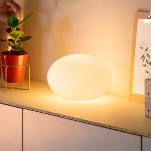 Philips Hue Lampa stołowa LED Flourish, RGBW Hue, możliwość ściemniania, biały / opal, salon / jadalnia, szkło, nowoczesny