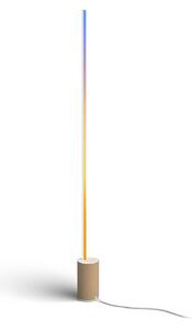Philips Hue Lampa stojąca LED Gradient Signe Oak Oak, możliwość ściemniania, jasne drewno, salon / jadalnia, drewno, nowoczesny
