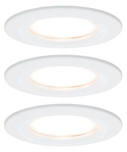 Paulmann spot wpuszczany LED Nova Coin 3 biały okrągły ściemniany Coin, możliwość ściemniania, biały / opal, przedpokój, aluminium, nowoczesny
