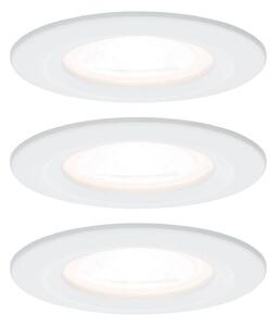 Paulmann 3 spot Nova okrągły, IP44, ściemniany, biały Nova, możliwość ściemniania, biały / opal, przedpokój, aluminium, nowoczesny