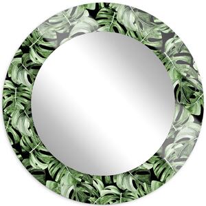 Zielone lustro w ramie z motywem roślinnym - Tutori 4X 3 rozmiary