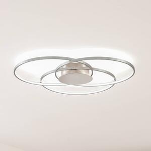 Lampa sufitowa LED Riley Lindby, możliwość ściemniania, aluminiowy / szary / cynkowy, salon / jadalnia, aluminium, nowoczesny