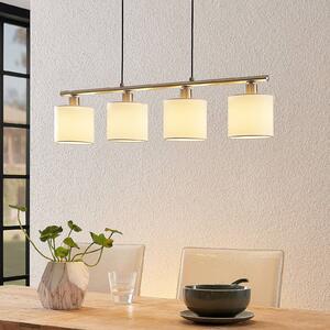 Lampa wisząca Stannis Lindby, możliwość ściemniania, biały / opal, salon / jadalnia, metal, nowoczesny