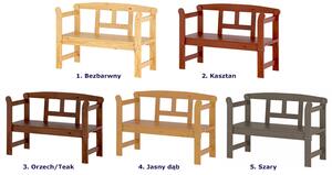 Mała ławka ogrodowa drewniana - Armina