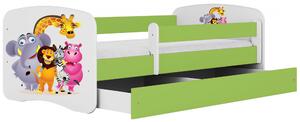 Łóżko dla dziecka z materacem Happy 2X mix 80x160 - zielone