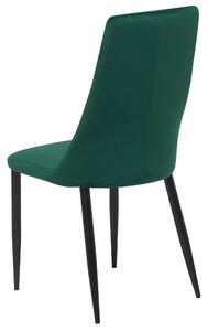 Zestaw 2 krzeseł do jadalni welurowy metalowe nogi zielony Clayton Beliani