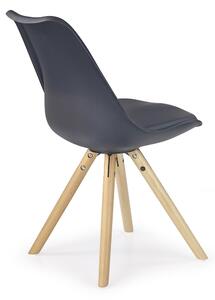 Halmar Krzesło K201 Kuchnia/Jadalnia/Salon/Biuro/Pracownia Klasyczny/Minimalistyczny/Skandynawski Czarny