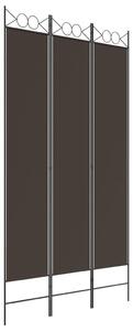 Parawan 3-panelowy, brązowy, 120x220 cm, tkanina
