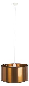 Lampa wisząca biała klosz miedź 50cm - Combi Oswietlenie wewnetrzne
