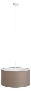 Lampa wisząca biała klosz postarzany szary 50cm - Combi Oswietlenie wewnetrzne