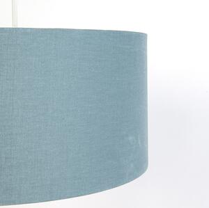 Lampa wisząca biała klosz jasnoniebieski 50cm - Combi Oswietlenie wewnetrzne