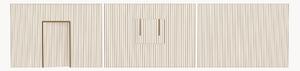 Komplet zasłon do łóżeczka dziecięcego Stripes, 3 elem