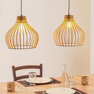 Lampa wisząca Barrel TEMAR LIGHTING, możliwość ściemniania, jasne drewno, salon / jadalnia, drewno, dworkowy / rustykalny