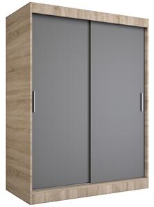 Szafa przesuwna 150 cm dąb sonoma + antracyt H5-H39