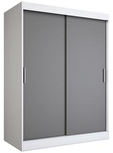 Szafa przesuwna 150 cm biały + antracyt E8-W90