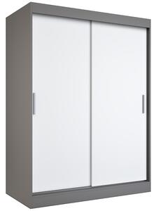 Szafa przesuwna 150 cm antracyt + biały A1-M53