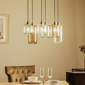 Lampa wisząca szklana Marco Green TK Lighting, możliwość ściemniania, przezroczysty / transparentny, salon / jadalnia, szkło, nowoczesny