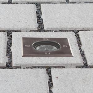 Oprawa wpuszczana podłogowa LED Ava, 12 cm x cm, IP67 AVA Lucande, aluminiowy / szary / cynkowy, aluminium, nowoczesny