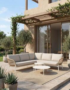 Zestaw ogrodowy Malta: narożnik i 2 stoliki (5 osobowy), meble ogrodowe