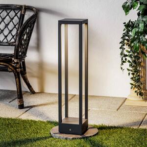 Lampa wisząca ogrodowa LED Lucande Carlota, antracyt, 65 cm, metal Carlota, czarny, aluminium, nowoczesny