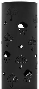 Czarny stalowy stojak na parasole - Istro 2S