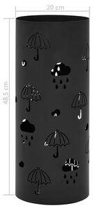 Czarny stalowy stojak na parasole - Istro 2S