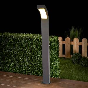 Słupek oświetleniowy LED LENNIK Lucande, czarny, aluminium, nowoczesny