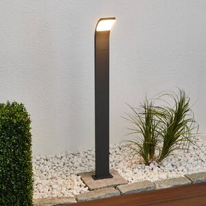 Słupek oświetleniowy LED Timm Lucande, czarny, aluminium, nowoczesny