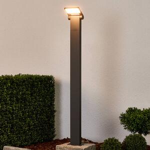 Słupek oświetleniowy LED Marius Lucande, czarny, aluminium, nowoczesny