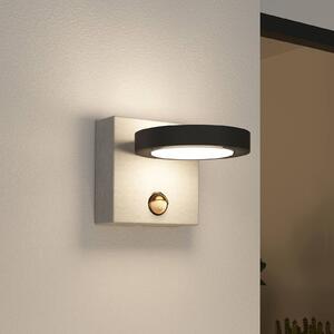 Lampa zewnętrzna z czujnikiem ruchu Belna Lucande, czarny, aluminium, nowoczesny