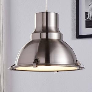 Lampa wisząca Letty Lindby, możliwość ściemniania, aluminiowy / szary / cynkowy, kuchnia, metal, industrialny