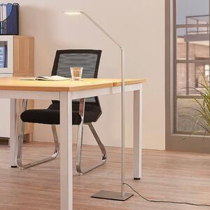 Lampa stojąca LED Resi Lucande, możliwość ściemniania, aluminiowy / szary / cynkowy, biuro, aluminium, nowoczesny