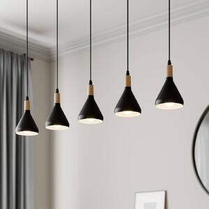 Lampa wisząca Arina Lindby, możliwość ściemniania, czarny, salon / jadalnia, metal, nowoczesny
