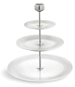 3-piętrowa biała porcelanowa etażerka Kähler Design Hammershoi Etagere, ⌀ 28 cm